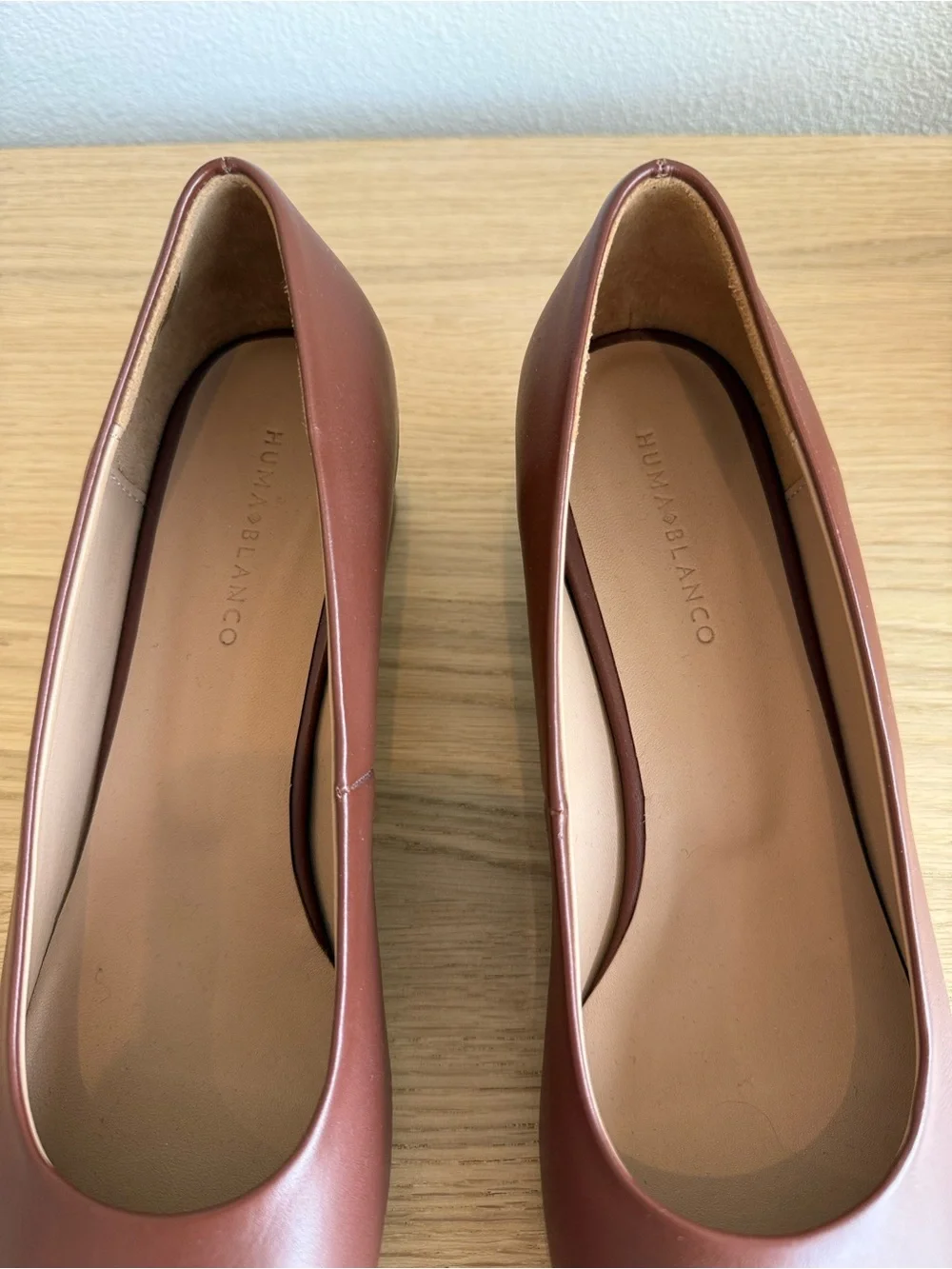 NEW Huma Blanco Luisa Pump Brown Leather Size 40